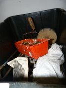 Plastic Container Containing Assorted Joiner's Tools - Router Accessories etc