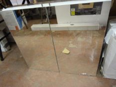 *Powder Coated White 2 Door Mirrored Bathroom Cabinet