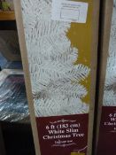 *6ft White Slim Christmas Tree