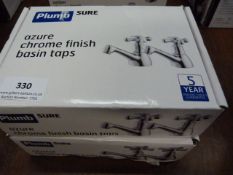 *2 Plumb Sure Azure Sets of Basin Taps