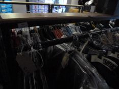 *Wood & Black SPUR Style Garment Rail