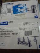 *Plumb Sure Topaz Bath & Shower Mixer & Pair of Bath Taps