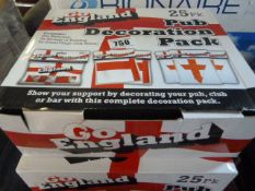 *4 x 25 Pack Go England Pub Decoration Packs
