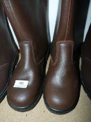 *Pair of Dark Brown Size 44 Rigger Boots