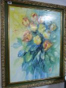 Gilt Framed Print Depicting Roses