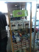 *Simulated Light Beech & Plate Glass Display Cabinet with Mirrored Back