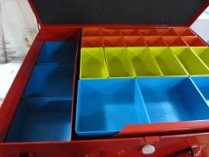 *Red Multi Compartment Hardware Storage Unit