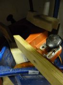 Box Containing Black & Decker Drills - Staples - Spindle Moulder Attachment etc