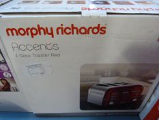 *Morphy Richards Accents 4 Slice Toaster -Red