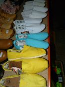 *6 Pairs of Canvass Slip on Shoes - Assorted Sizes & Colours