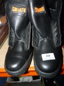 *Pair of Goliath Black Safety Boots