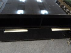 *High Gloss Black Television & Media Unit with Drawer