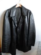 *Large Black Leather Jacket