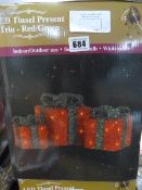 *LED Tinsel Present Trio - Red & Green