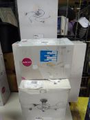 *4 Chrome & Painted Ceiling Lights