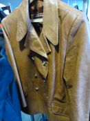 *Flat Line Gents Tan Leather Jacket