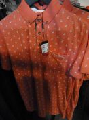 *4 Salmon Polo Shirts - 3 Large & 1 Small