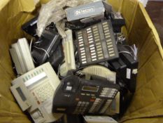 Box Containing Assorted Telephones