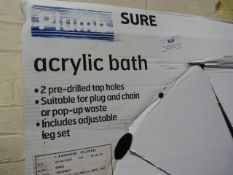 *Acrylic Bath with 2 Pre Drilled Tap Holes