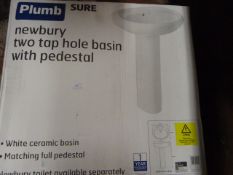*Plumb Sure 2 Tap Hole Basin with Pedestal