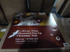 *183cm White Pop Up Christmas Tree