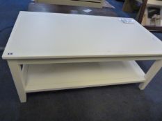 *White Occasional Table with Undershelf