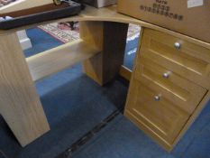 *Corner Desk Unit in Light Oak Finish