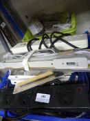 Box Containing Assorted Extension Leads & Box Containing Floor Board Nails