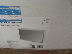 *Double Door Mirrored Bathroom Cabinet