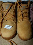 *Pair of Tan Amblers Steel Toecap Safety Boots Size 4