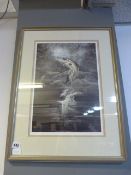 Framed Limited Edition Print of A Salmon Leaping