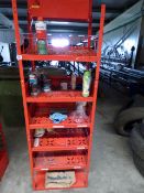 *Section of Red Adjustable Shelving