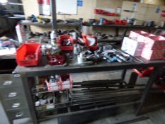 *Engineers Fabricated Steel Work Bench - Various Aluminium Components - Storage Drawers etc