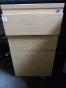 *4 Stand Alone Drawer Pedestals in Light Oak Finish