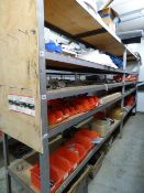 *2 Bays of Fabricated Shelving containing Various Mini Components - Lights - Hoses etc