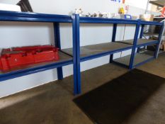 *4 Bays of Blue & Grey Adjustable Adjustable Shelving