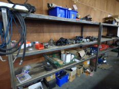 *2 Bays of Fabricated Engineers Storage Shelving including Various Drive Shafts - Mini & Z Car
