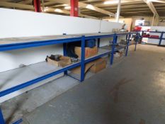 *4 Bays of Adjustable Blue & Grey Shelving