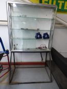 *Aluminium & Plate Glass Display Cabinet & Contents
