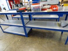 *2 Adjustable Shelving Units - Blue & Grey