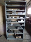 *Bay of Adjustable Shelving containing A Stock of Aluminium Pre Fabricated Components