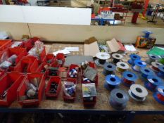 *Stock of Vehicle Electrical Wire - Components on Bench etc