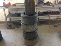 *Five avon ACB 10 wet race tyres part worn 4.5 mm tread size 8/22/13