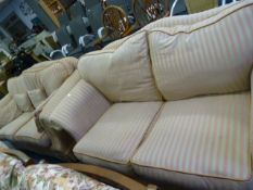 2 Pink Striped 2 Seat Settees