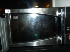 *De-Longhi 800 Watt High Gloss Black & Brushed Stainless Steel Microwave Oven