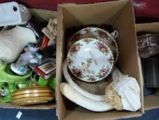 3 Boxes of China Figurines - Royal Albert Ware etc