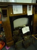 Cast Iron Fire Place with Solid Wood Surround