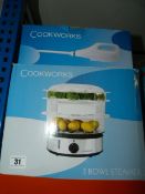 *Cookworks 3 Bowl Steamer & Cookworks Electric Carving Knife