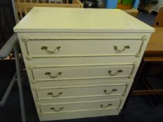 Cream Chest of 4 Drawers