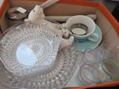 Silver Topped Trinket Dish - Glass Fruit Set etc